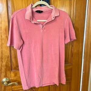 Mens Pink Jf. J. Ferrar Polo Slim Fit Size Small
